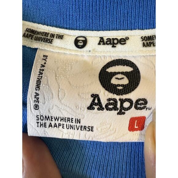 A Bathing Ape TShirt Mens Large Blue Camo Mushroom Graphic Tee Aape Streetwear - Picture 5 of 8